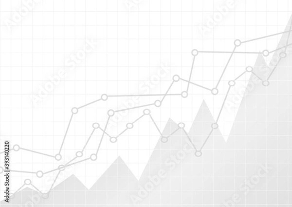 Obraz Vector : Increase gray business graphs on white background