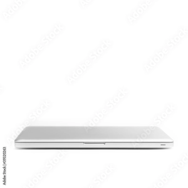 Obraz Closed laptop on a white background