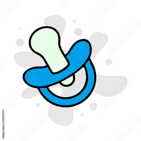 Fototapeta Pacifier icon. Outline pacifier vector icon for web design isolated