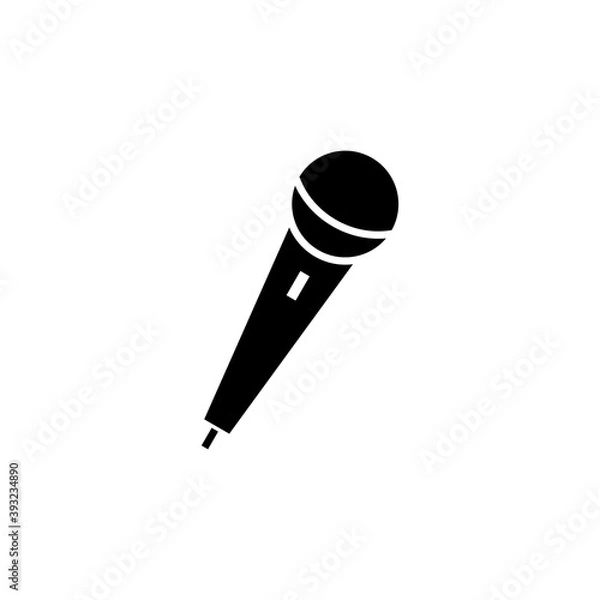 Fototapeta microphone icon vector. karaoke icon vector