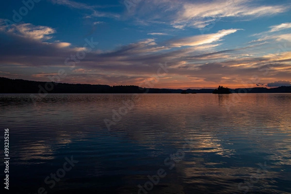 Obraz sunset over the lake