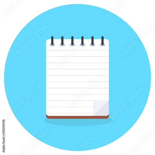 Fototapeta 
A design of drafting pad in trendy flat style, notepad 
