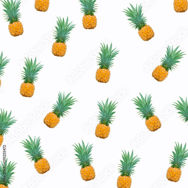 Fototapeta Pineapples on white background