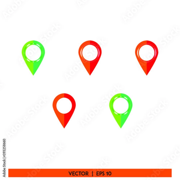Fototapeta Icon vector graphic of check mark set, location pack, good for template web mobile