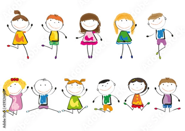 Obraz Happy kids playing