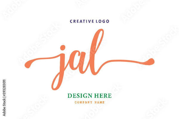 Fototapeta JAL lettering logo is simple, easy to understand and authoritative