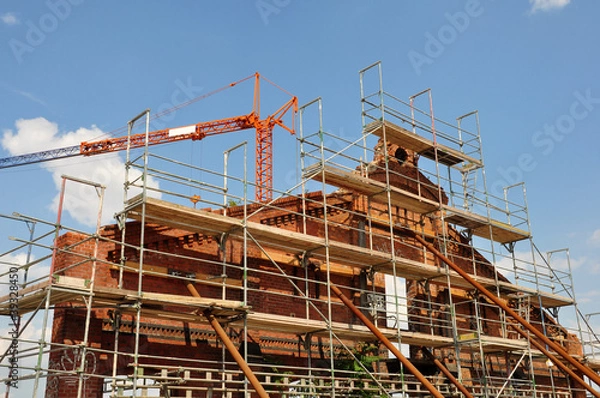 Fototapeta baugerüst
