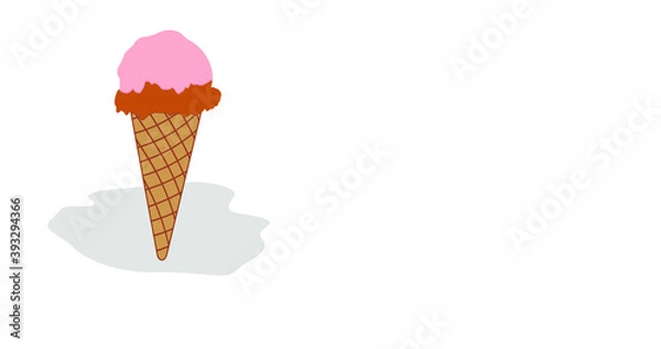 Obraz Vector ice cream cone