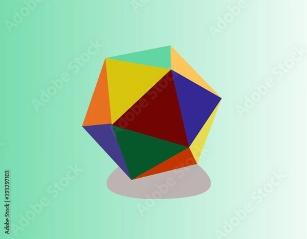 Obraz Vector of colorful rubric on blue cyan background