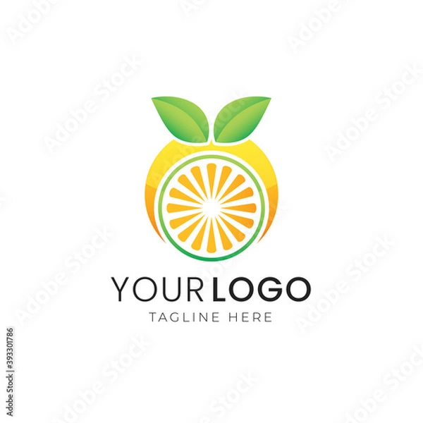 Fototapeta Colorful abstract gradient logo template vector