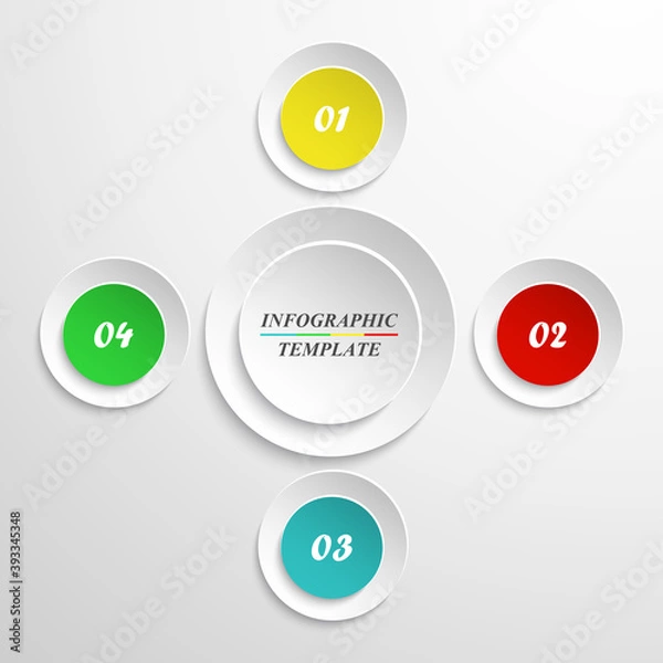 Fototapeta Vector circle infographics template.