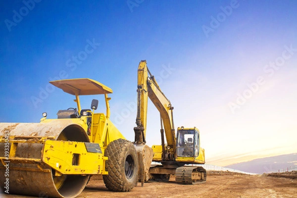 Fototapeta excavator at work