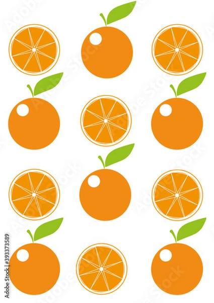 Obraz food, citrus and another fruits oranges anda slices