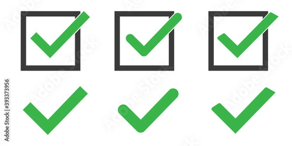 Obraz coche verte - green check mark