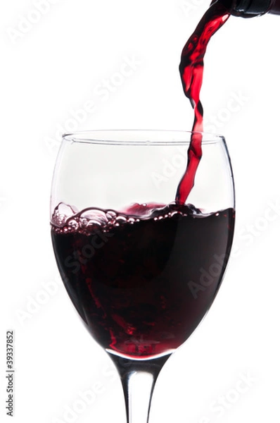 Fototapeta pouring red wine