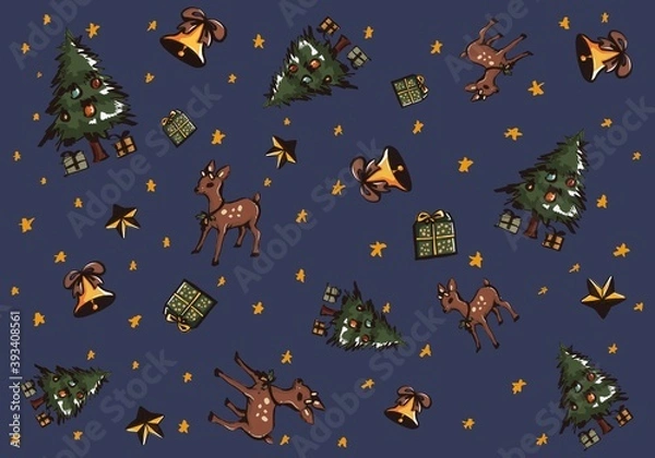 Obraz seamless background with stars