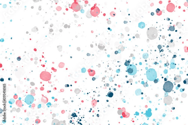 Fototapeta Aquarelle Design. Closeup Cobalt Wallpaper. Abstract Aquarelle Design. Space White Invitation. Acrylic White Picture. Abstract texture of splatters and blots. Many spots and small dots