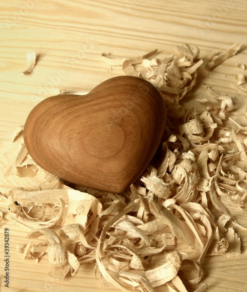 Obraz geschnitztes Herz