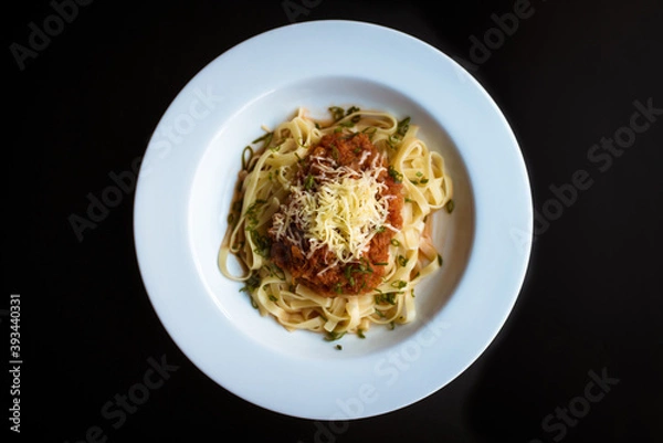 Obraz Fetuccini com molho de tomate