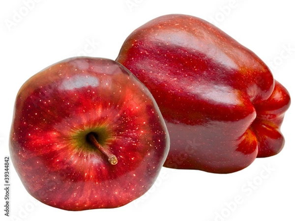 Fototapeta red apple isolated on white background