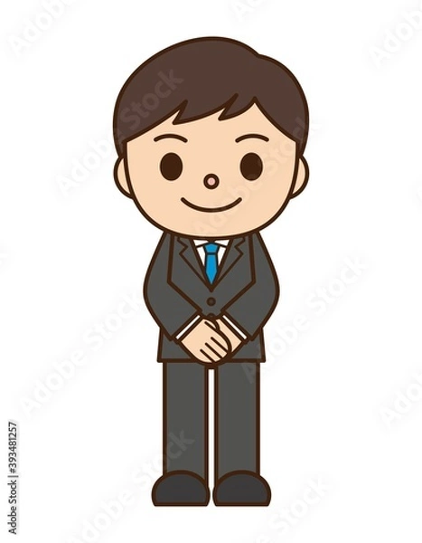 Fototapeta 歓迎 立っている スーツ 男性