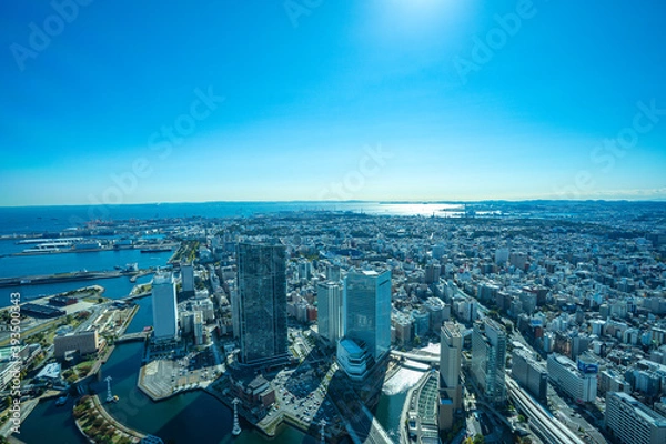 Obraz  【横浜ランドマークタワーより】横浜市、都市景観・眺望