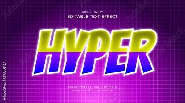 Obraz hyper retro 80s text style effect