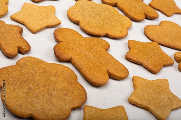 Fototapeta Gingerbread cookie background