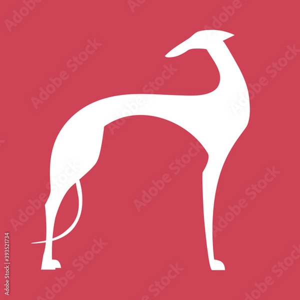 Obraz Greyhound dog silhouette