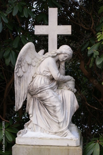 Obraz Grabmal mit Kreuz