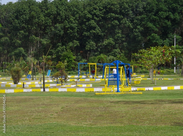 Obraz Beautiful view of Kisaran city forest park, North Sumatera, Indonesia