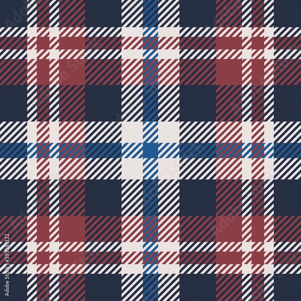 Fototapeta Plaid Pattern. Texture .Seamless Pattern. Dark blue, white tartan plaid Pattern. Texture textile from tartan, plaid, bedding, tablecloths, blankets, shirts, clothes, dresses, and others