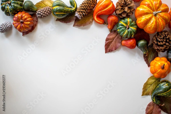 Obraz Festive Fall Flatlay Background