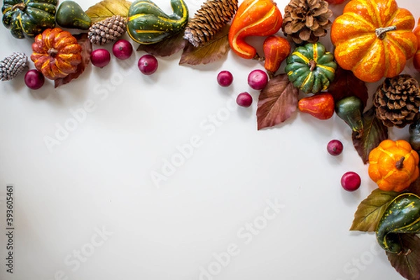 Obraz Festive Fall Flatlay Background