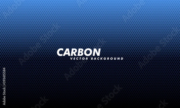 Obraz Carboon background with hexagons. Modern illustration. Navy blue honeycomb texture steel backdrop.