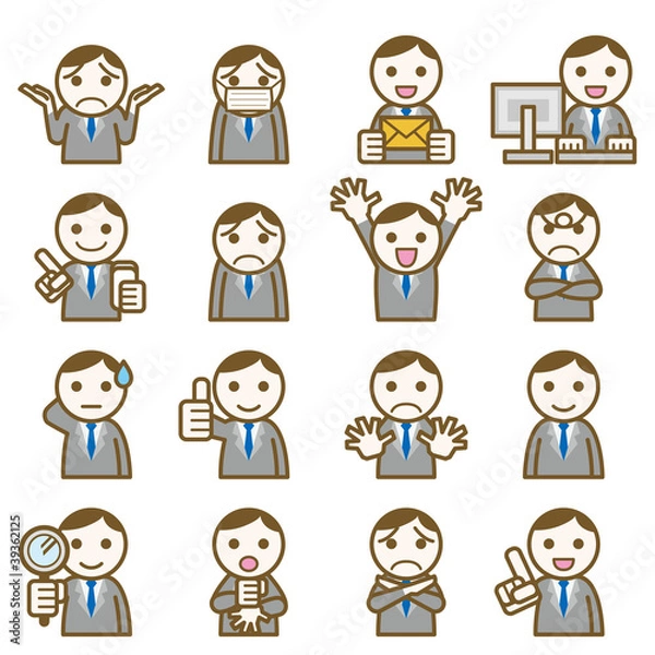 Fototapeta アイコン ビジネスマン A100