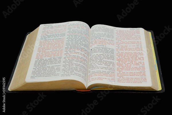 Obraz Bible Isolated on Black