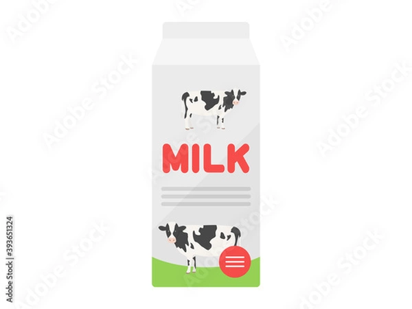 Fototapeta パック牛乳のイラスト