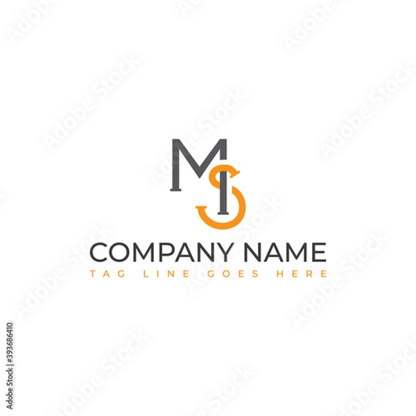 Fototapeta MS letter, ms. ms letter logo vector template, stock image