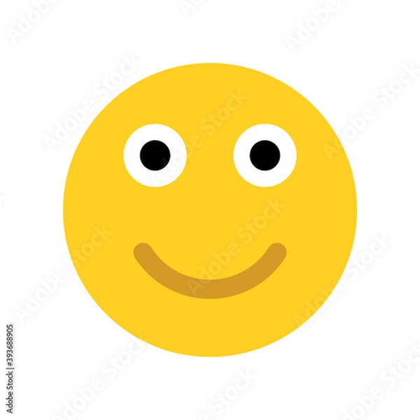 Obraz Yellow happy face. Emoji face.