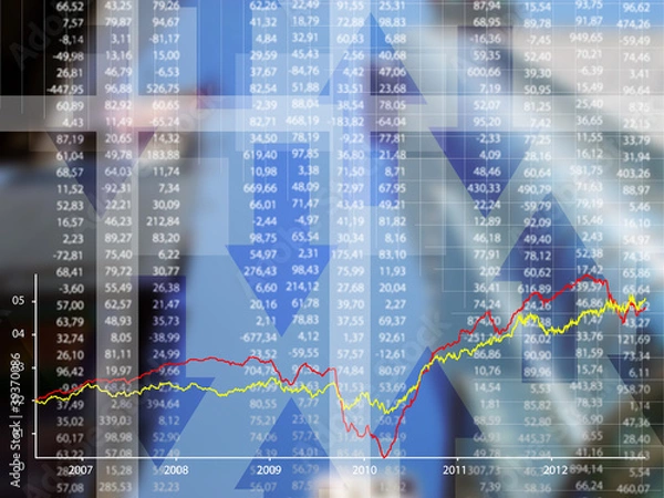 Obraz graph stock market