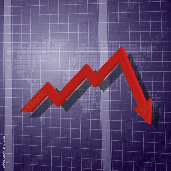 Obraz graph stock market