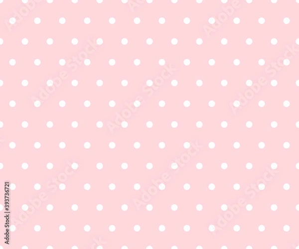 Fototapeta Pink polka dot pattern sweet background vector