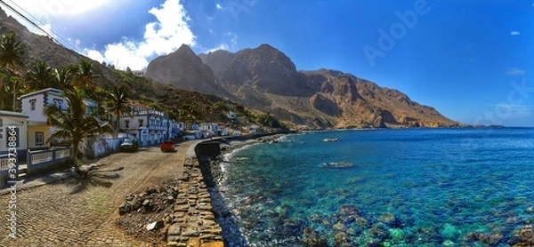 Fototapeta Clear waters found on the bay of Fajan D'Agua on the island of Brava, Cabo Verde