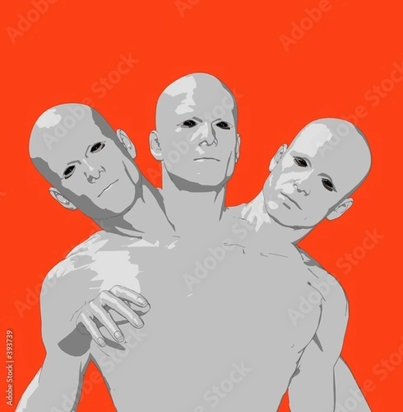 Obraz 3 headed man