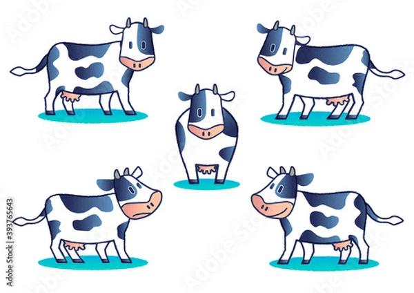 Obraz 牛のイラストセット