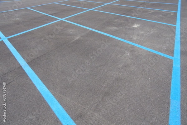Obraz Freshly paved in painted parking lot.