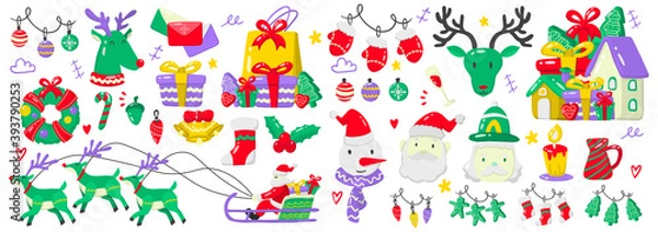 Fototapeta christmas label Vector Logo for banner