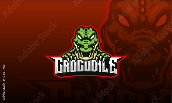 Obraz Angry crocodile mascot vector