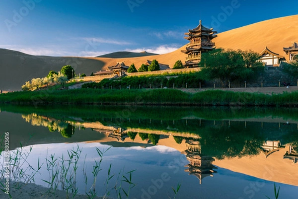 Obraz 中国甘肃敦煌月牙泉鸣沙山